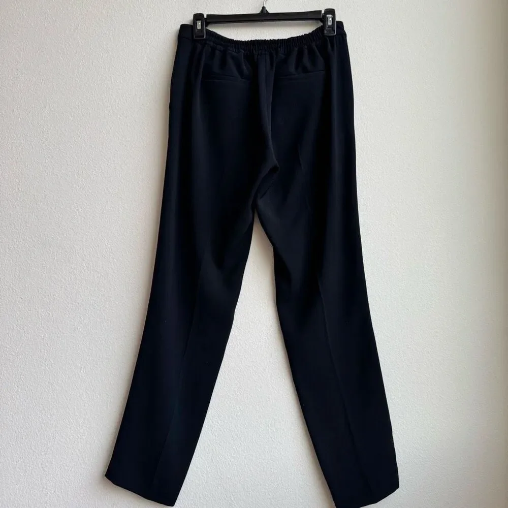 Vince Crepe Pull On Elegant Career Office Trouser Size 6 Small Black Minimalist